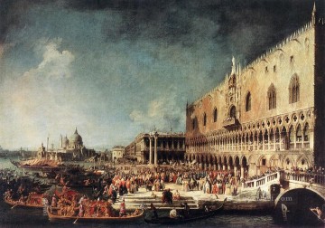 Canaletto Painting - Arrival of the French Ambassador in Venice Canaletto